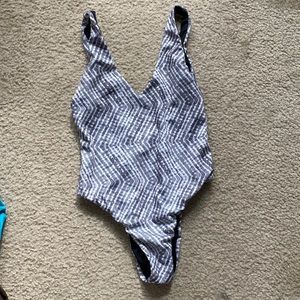 Cute Plunge neck one piece swimsuit!